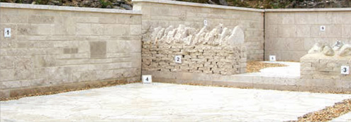 Stone walling and paving